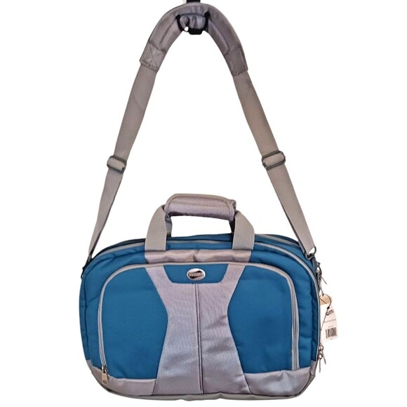 NEW AMERICAN TOURISTER Laptop Briefcase Business Case Office Travel Bag & Strap - Picture 2 of 8